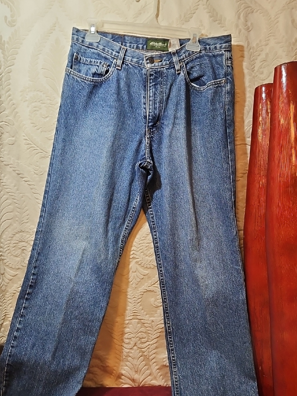 Eddie Bauer Y2K Men's Straight-Leg Blue Denim Jeans W33×L32